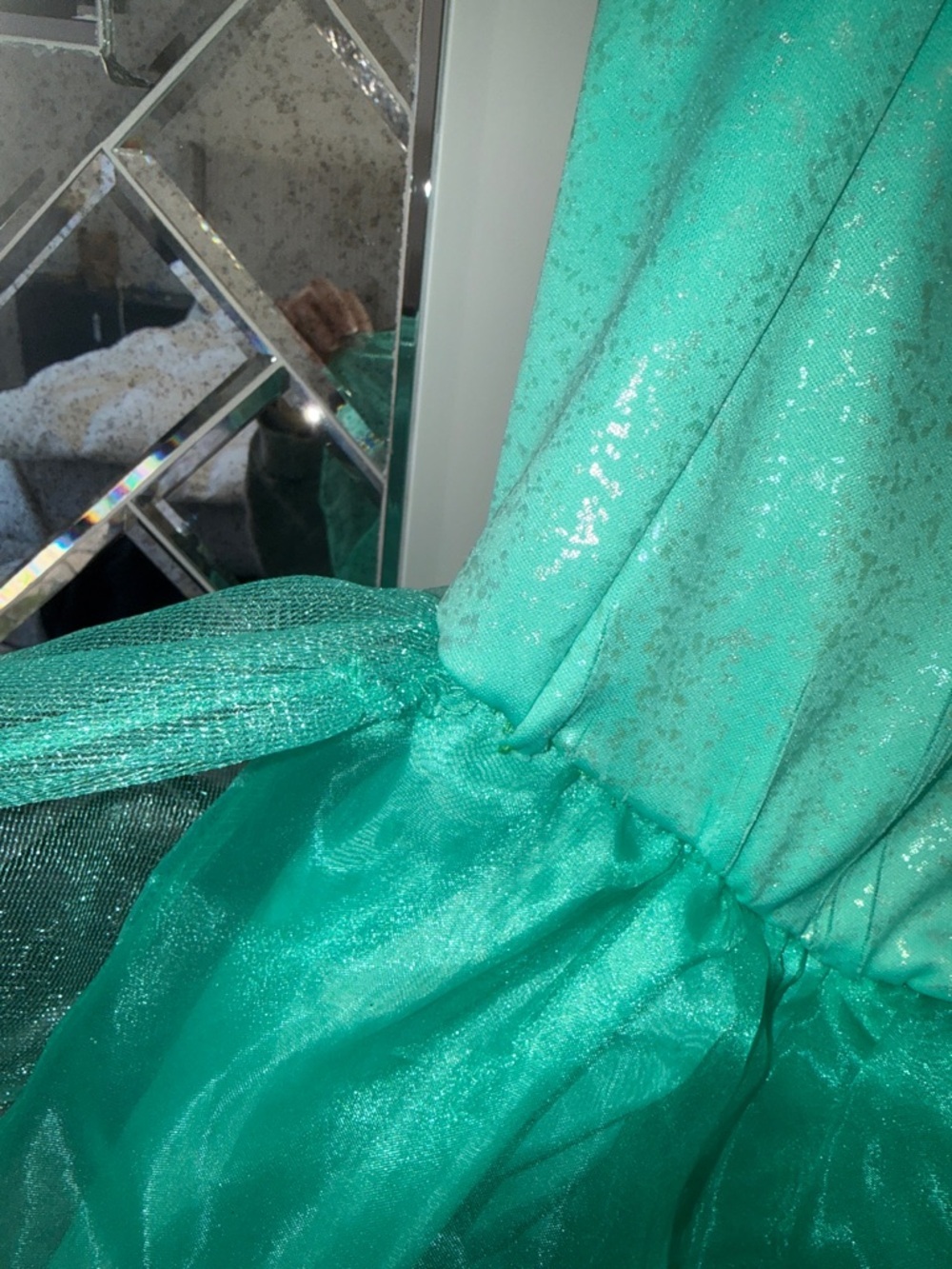 Disney Purple and Teal little Mermaid Costume Dress with glitter and iridescent - Picture 7 of 13